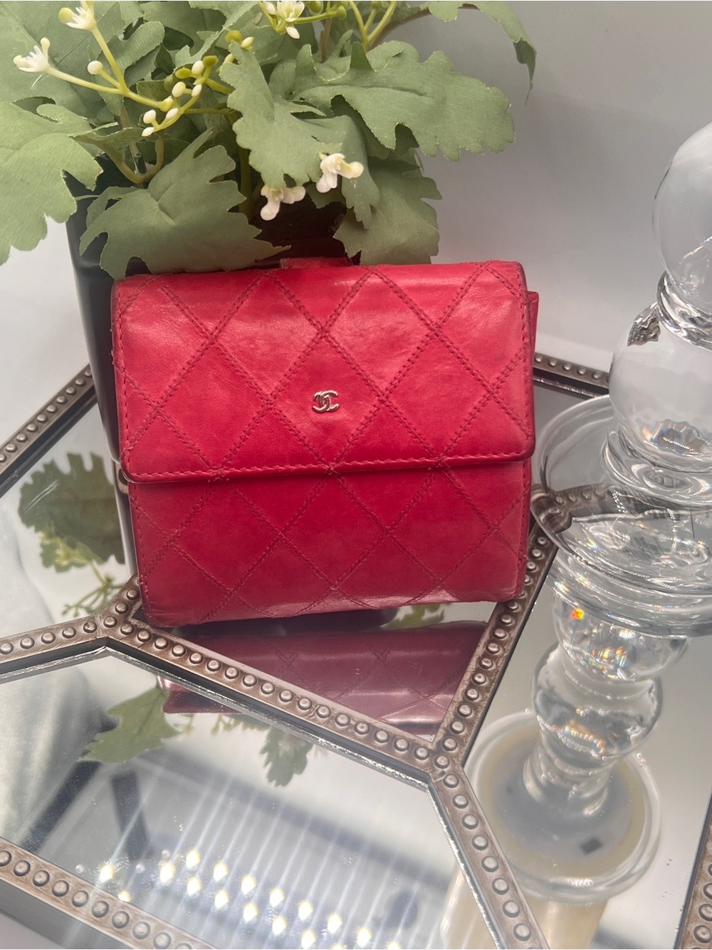 Chanel Diamond Stitched Wallet